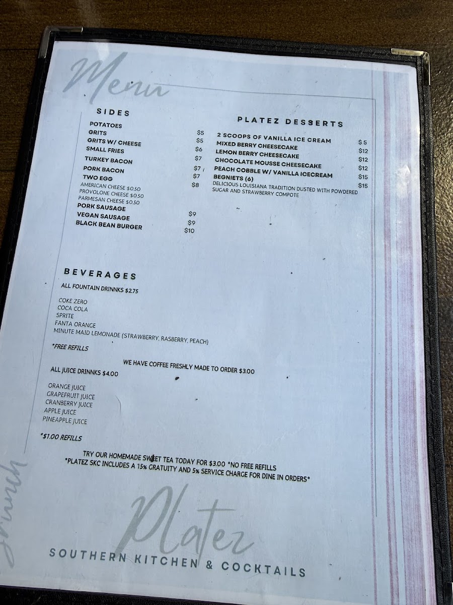 Menu Platez Southern Kitchen & Cocktailz-3